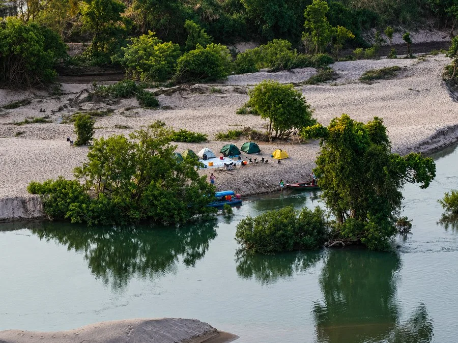 Green river islands on the Mekong near Stung Treng